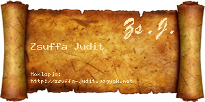 Zsuffa Judit névjegykártya
